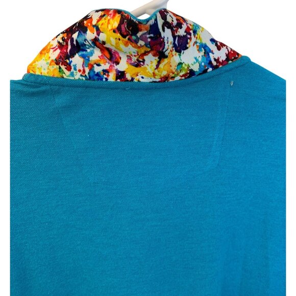 Robert Graham XL Classic Fit Teal Polo Shirt Contrast Accent RN10527 Vacay - Picture 8 of 10